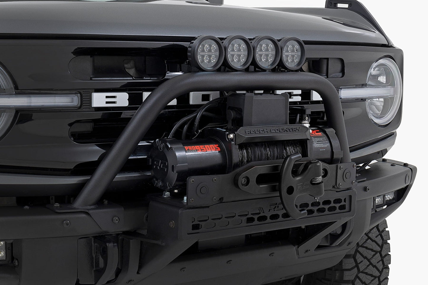 Safari Bar | 6.5 Inch Round LED | OE Modular Steel | Ford Bronco 4WD (21-26)