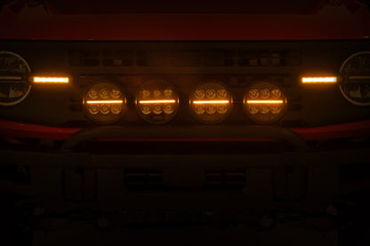 Light Bar Mount | 6.5 Inch Round LED (Quad) | OE Modular Steel | Ford Bronco (21-26)