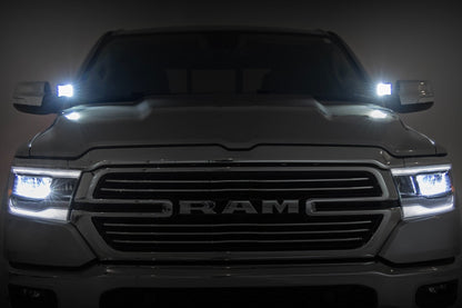 LED Light Kit | Ditch Mount | 2" Black Pair | Spot | Ram 1500 2WD/4WD (19-26)