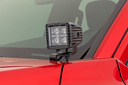 LED Light Kit | Ditch Mount | 2" Black Pair | Amber DRL | Toyota Tacoma (24-26)
