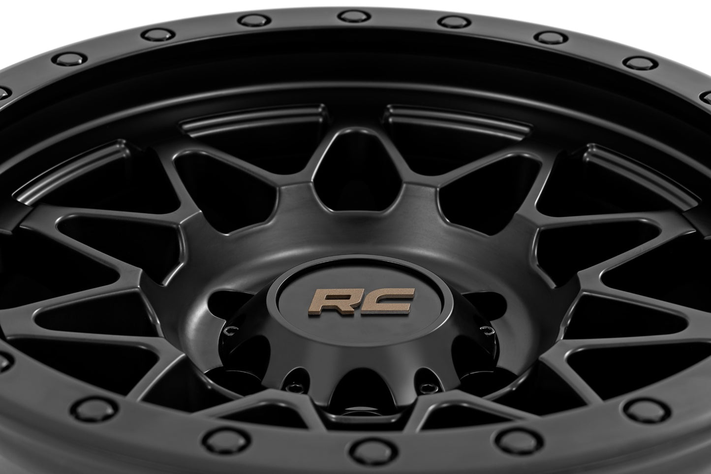 Rough Country 78 Series Wheel | Simulated Beadlock | Black | 18x9 | 6x135 | -12mm