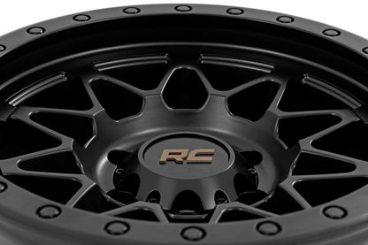 Rough Country 78 Series Wheel | Simulated Beadlock | Black | 17x8.5 | 5x5 | +0mm
