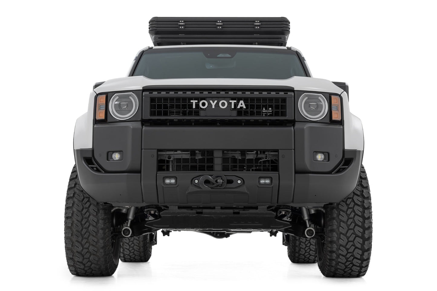 FXS Hidden Winch Mount | White SAE | Fog | Toyota Land Cruiser 4WD (24-26)