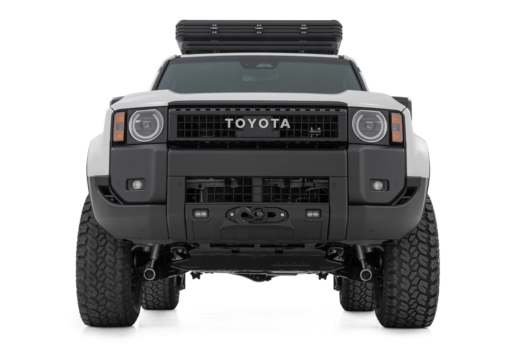 FXS Hidden Winch Mount | White SAE | Fog | Toyota Land Cruiser 4WD (24-26)