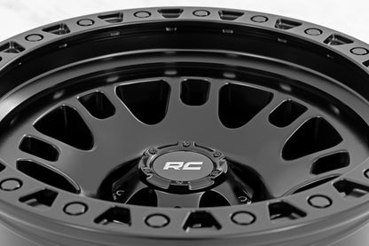 Rough Country 82 Series Wheel | One-Piece | Semi Gloss Black | 18x9 | 5x5 | 0mm