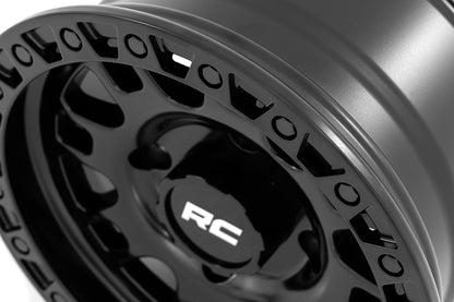 Rough Country 82 Series Wheel | UTV | Semi Gloss Black | 15x7 | 4x137 | +10mm