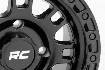 Rough Country 82 Series Wheel | UTV | Semi Gloss Black | 15x7 | 4x137 | +10mm