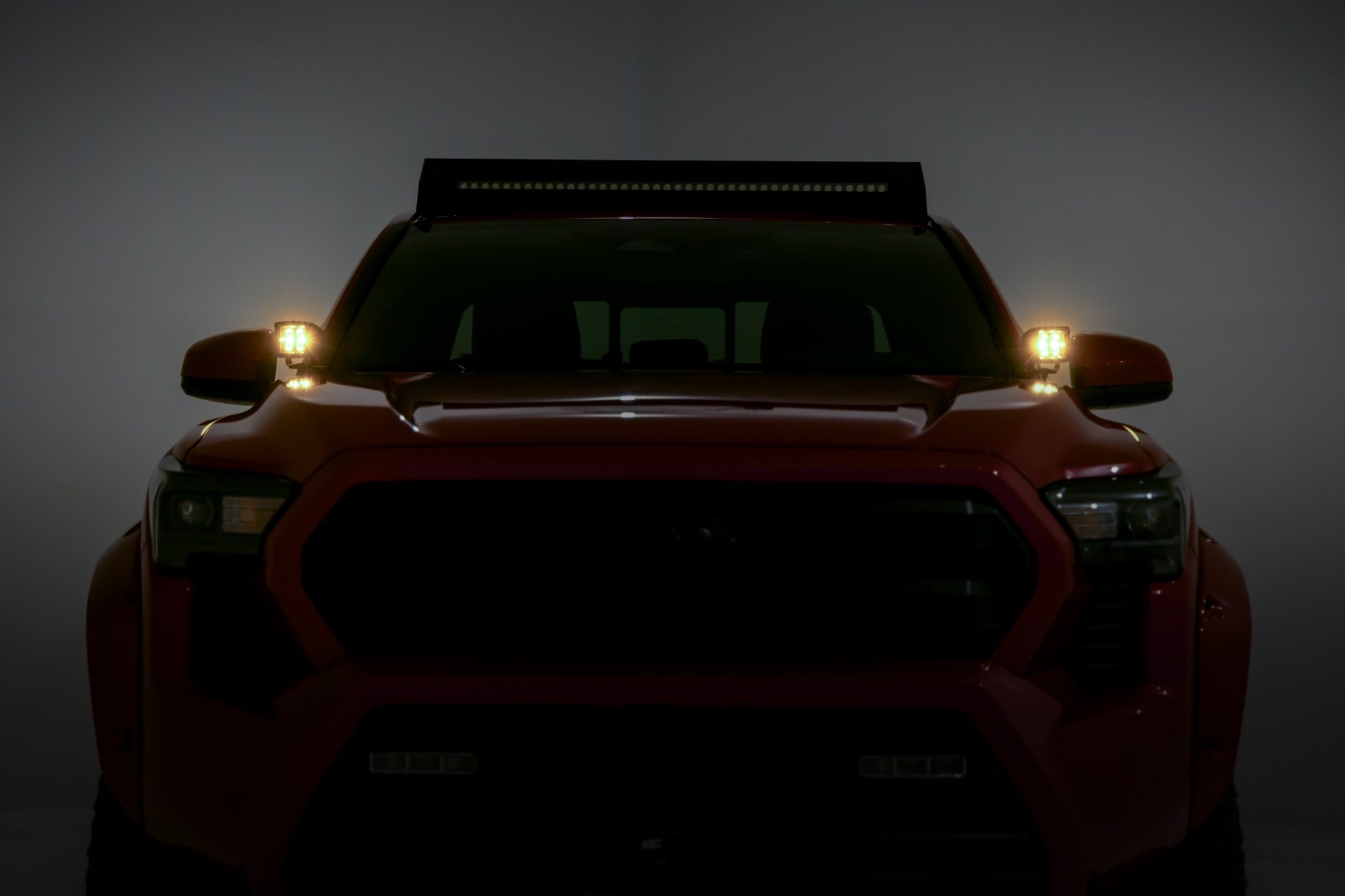 LED Light Kit | Ditch Mount | Black Series Round | 3.5 Inch | Amber DRL | Toyota Tacoma (24-26)