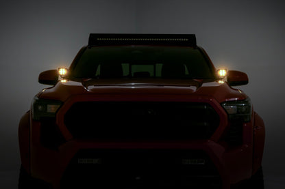 LED Light Kit | Ditch Mount | 2" Black Pair | Amber DRL | Toyota Tacoma (24-26)