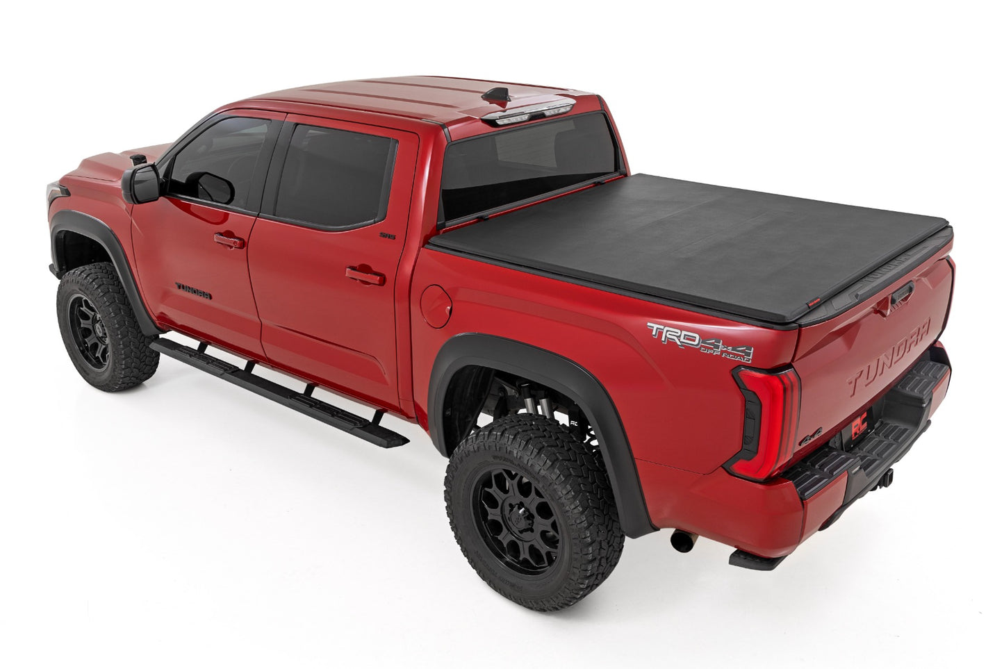 Soft Tri-Fold Bed Cover | 5'7" Bed | with and w/o OE Rail | Toyota Tundra (22-26)