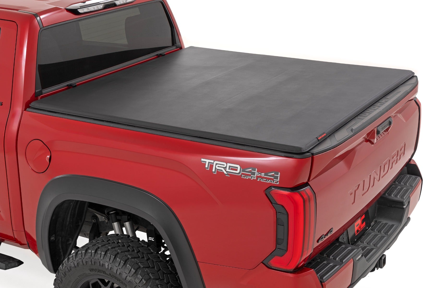 Soft Tri-Fold Bed Cover | 5'7" Bed | with and w/o OE Rail | Toyota Tundra (22-26)