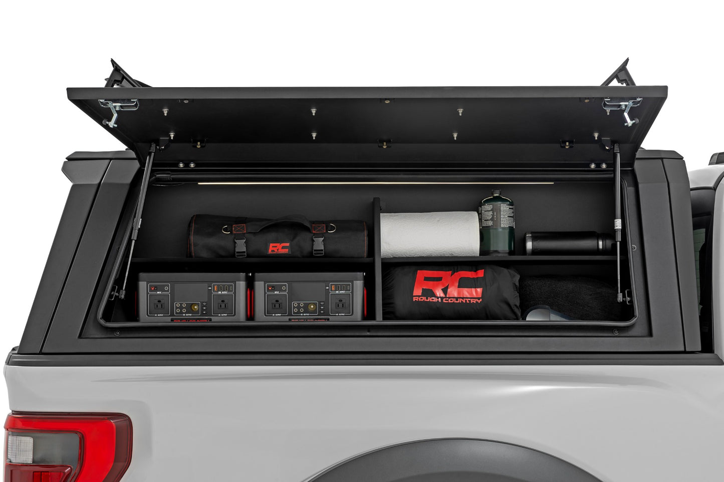Bed Cap Side Shelf Storage Bin | Passengers Side | Multiple Makes & Models (Chevy/Ford/GMC/Ram)