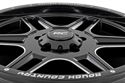 Rough Country 92 Series Wheel | Machined One-Piece | Gloss Black | 18x9 | 6x5.5 | +0mm