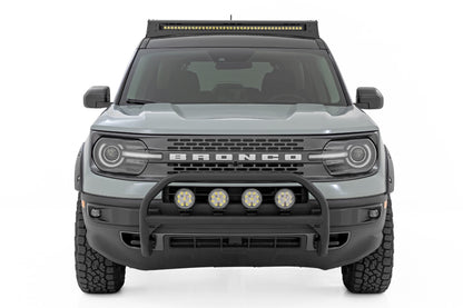 Nudge Bar | w/ Tow Hooks | 20 Inch Black Single Row LED | Ford Bronco Sport (21-24)