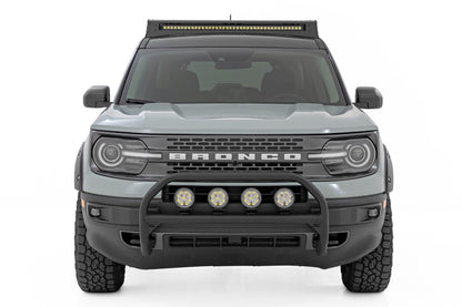 Nudge Bar | w/ Tow Hooks | 4 Inch Round Led (x4) | Ford Bronco Sport (21-24)