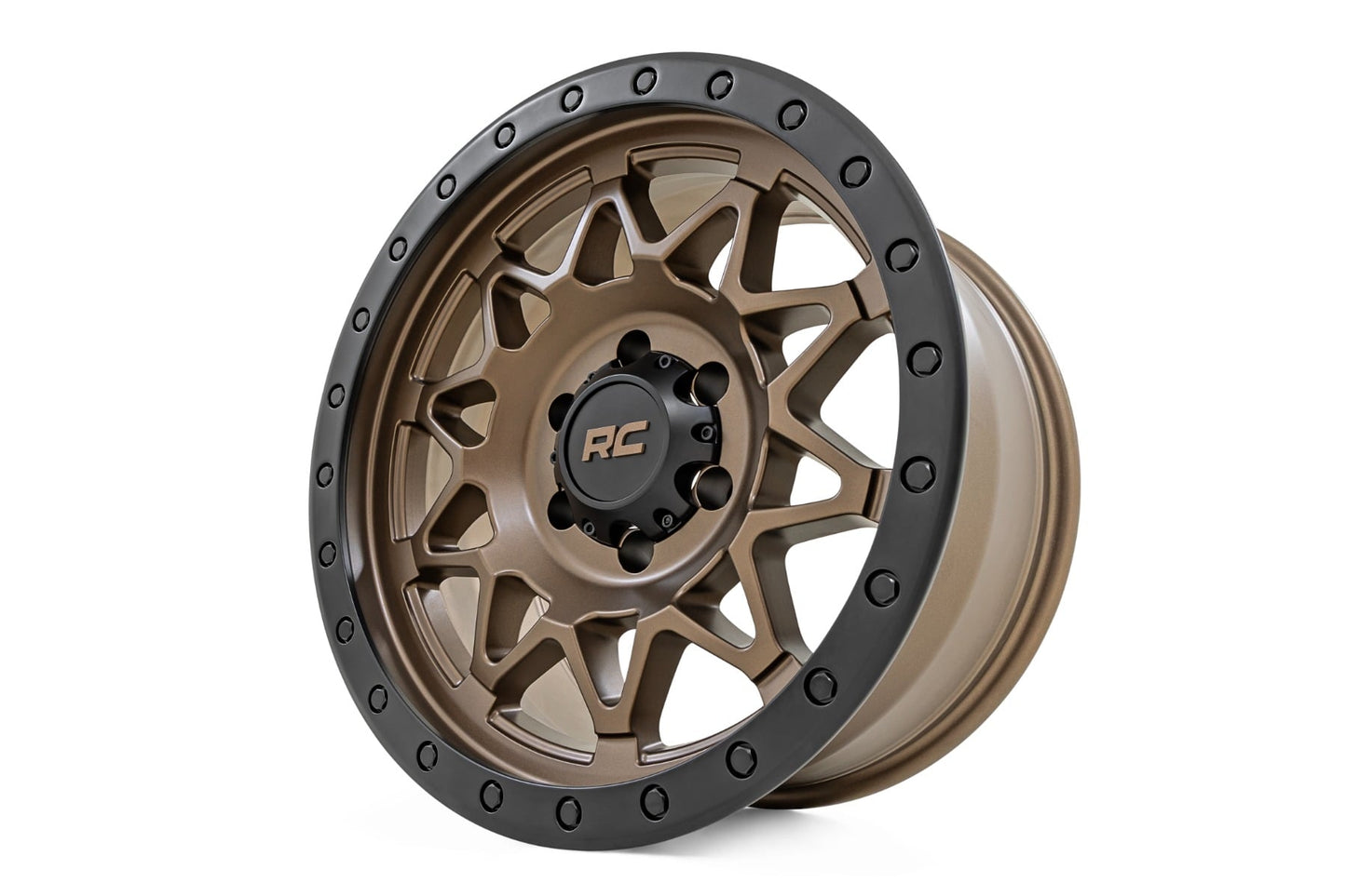 Rough Country 78 Series Wheel | Simulated Beadlock | Bronze/Black | 18x9 | 5x5 | 0mm