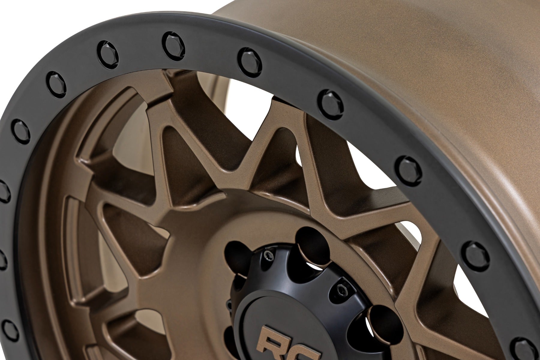 Rough Country 78 Series Wheel | Simulated Beadlock | Bronze/Black | 18x9 | 5x5.5 | -12mm
