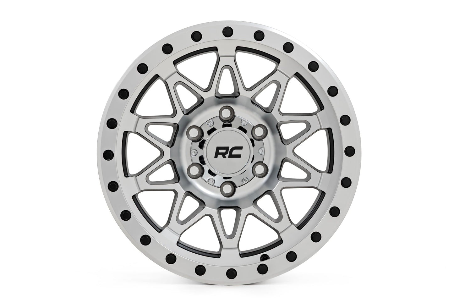 Rough Country 78 Series Wheel | Simulated Beadlock | Full Machine | 17x8.5 | 6x5.5 | +0mm