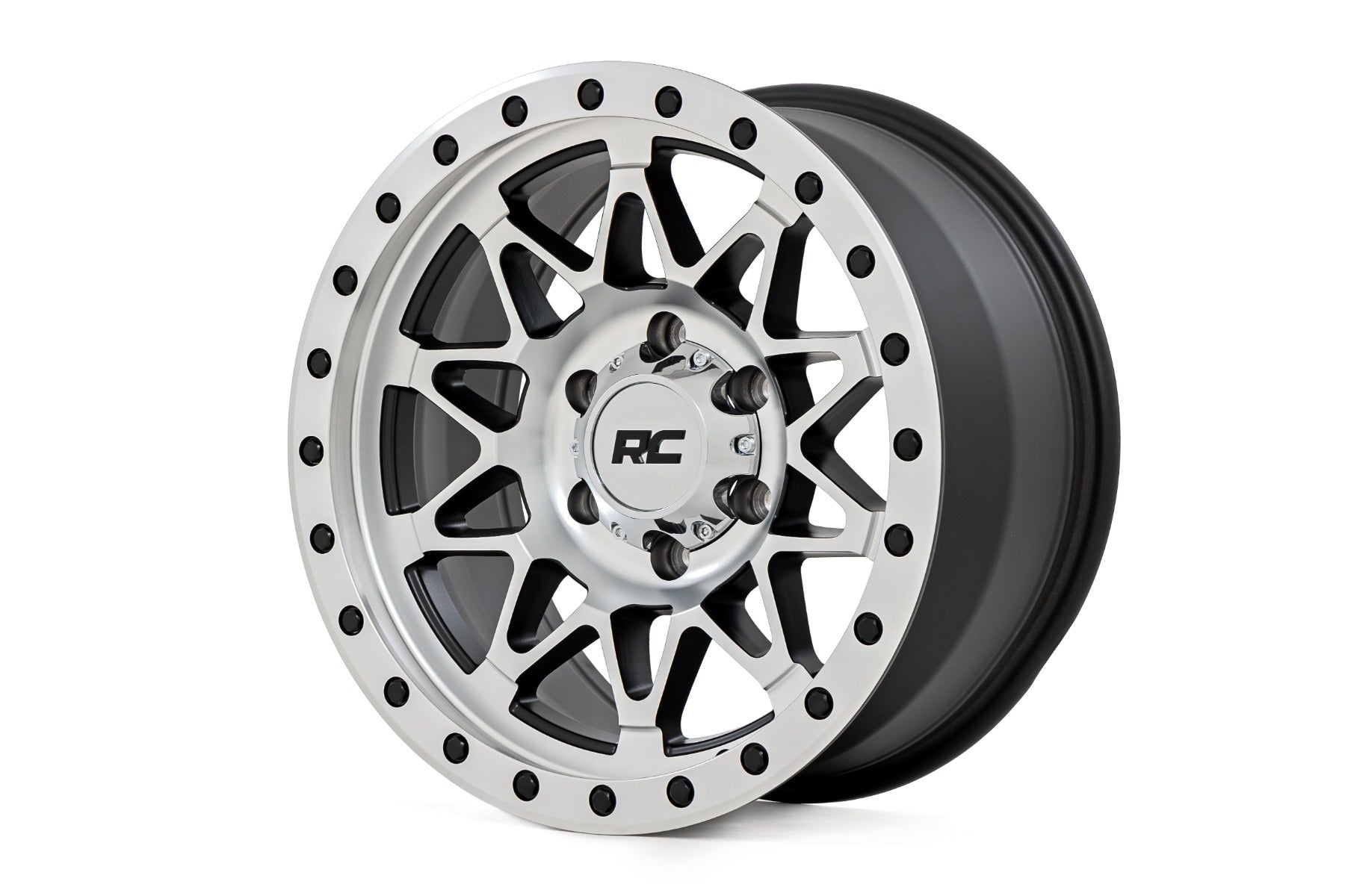 Rough Country 78 Series Wheel | Simulated Beadlock | Full Machine | 17x8.5 | 6x5.5 | +0mm