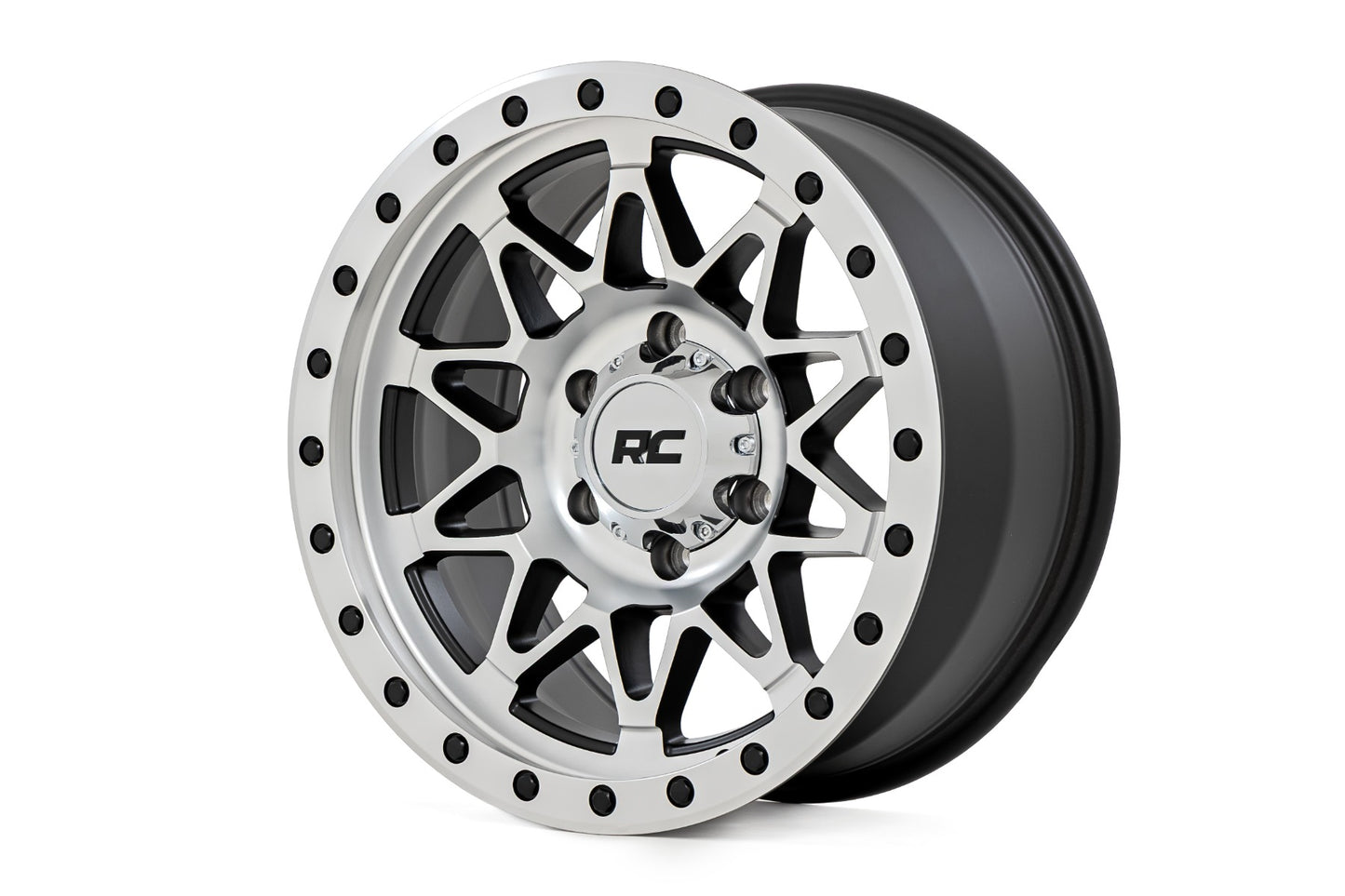 Rough Country 78 Series Wheel | Simulated Beadlock | Full Machine | 18x9 | 6x5.5 | -12mm