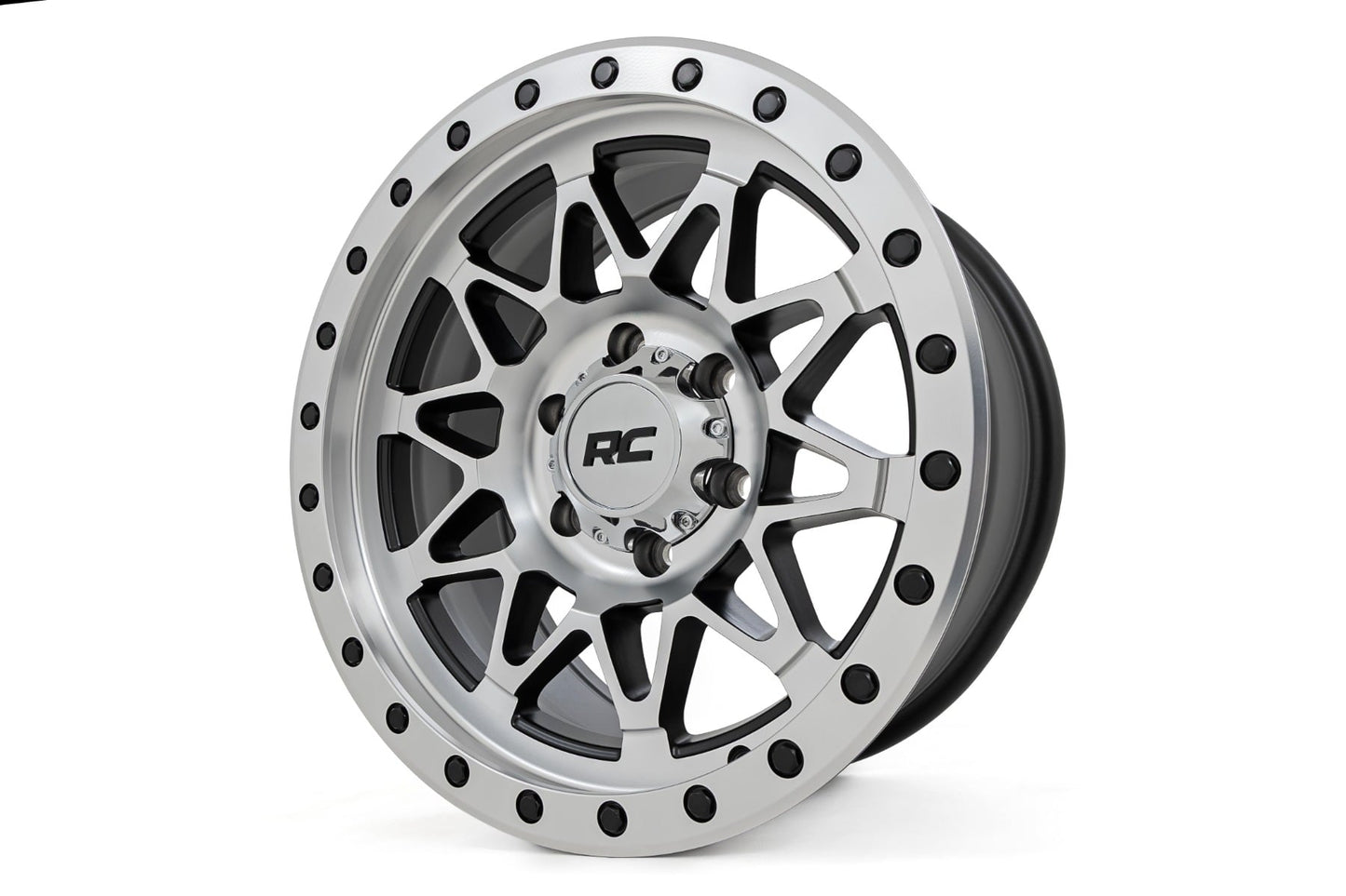 Rough Country 78 Series Wheel | Simulated Beadlock | Full Machine | 18x9 | 6x5.5 | -12mm