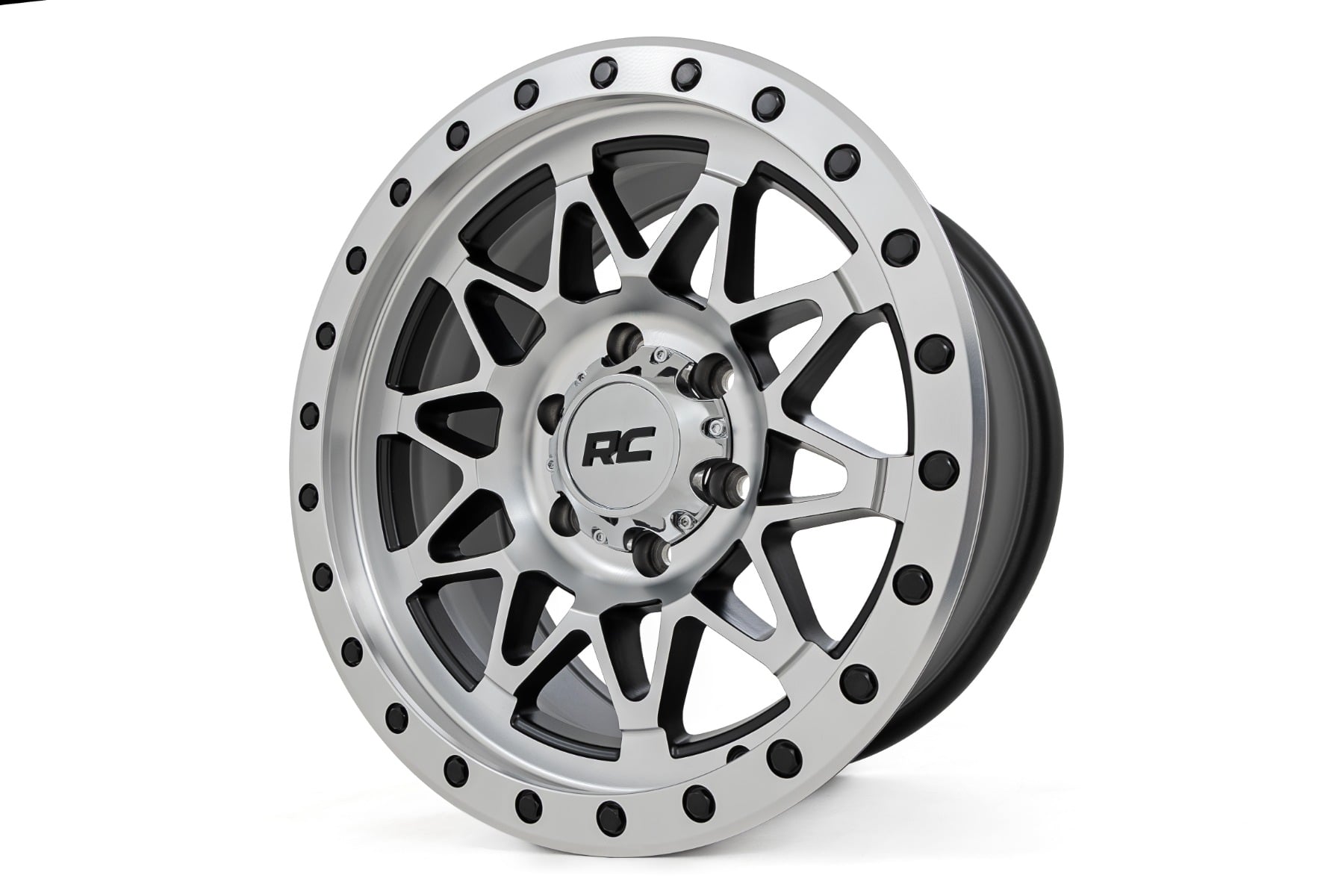 Rough Country 78 Series Wheel | Simulated Beadlock | Full Machine | 18x9 | 6x5.5 | -12mm