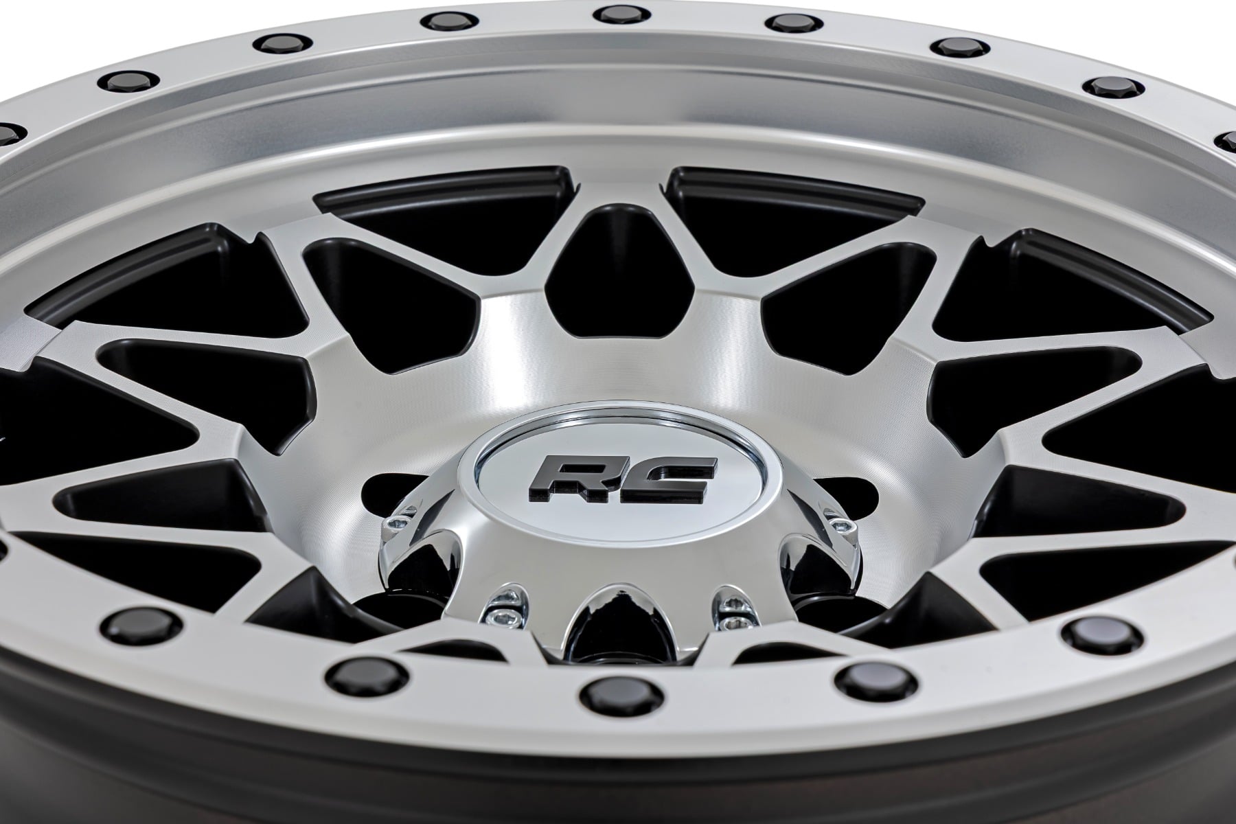 Rough Country 78 Series Wheel | Simulated Beadlock | Full Machine | 17x8.5 | 6x5.5 | +0mm