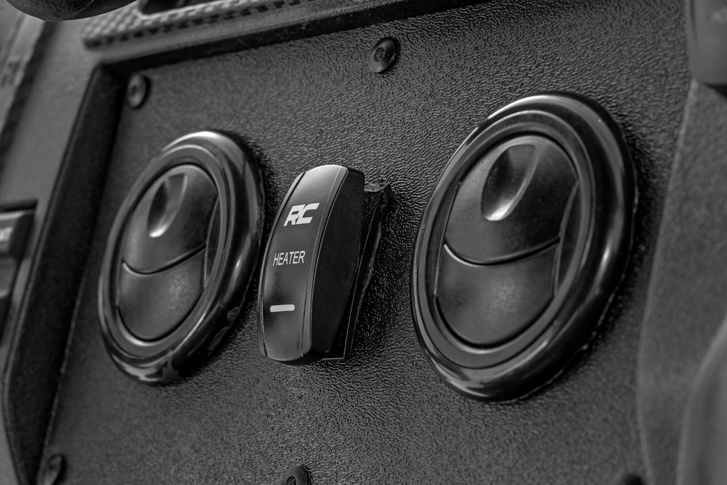 Rocker Switch | Cab Heater | 2x1 with Logo | Blue Back Light | Polaris General XP 4 1000 