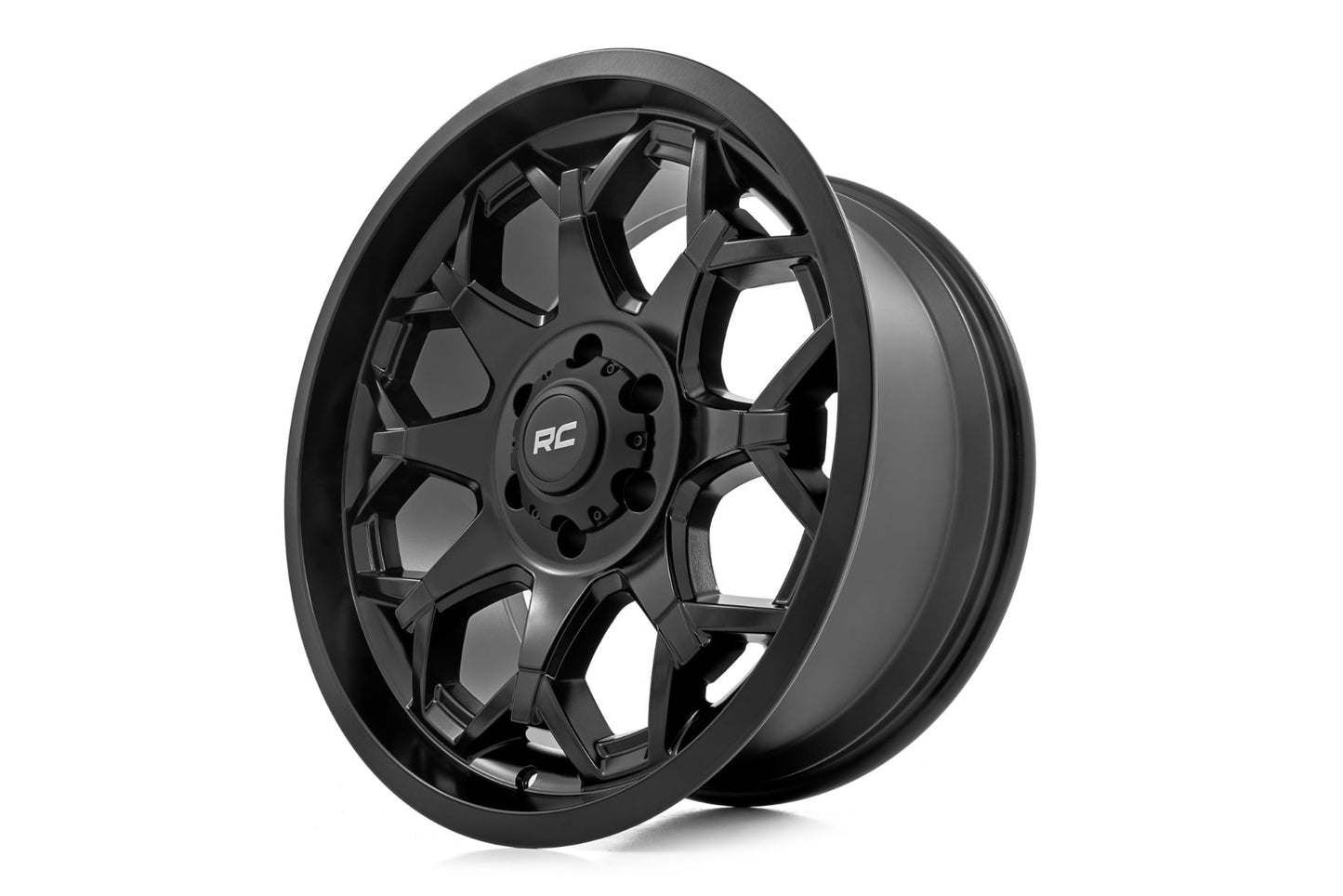 Rough Country 80 Series Wheel | One-Piece | Semi Gloss Black | 20x9 | 8x165 | 0mm