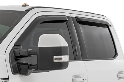 Side Window Deflectors | Tape On Rain Guard | Ford F-150/Lightning/F-250/F-350/Raptor (15-26)