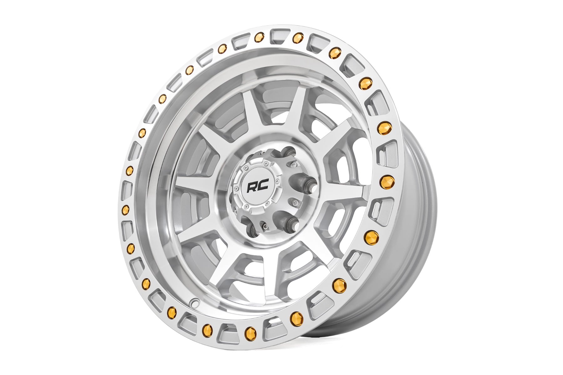 Rough Country 85 Series Wheel | Simulated Beadlock | Full Machine | 17x9 | 5x5 | -12mm
