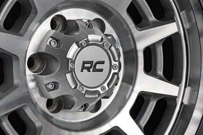 Rough Country 85 Series Wheel | Simulated Beadlock | Full Machine | 17x9 | 6x5.5 | -12mm