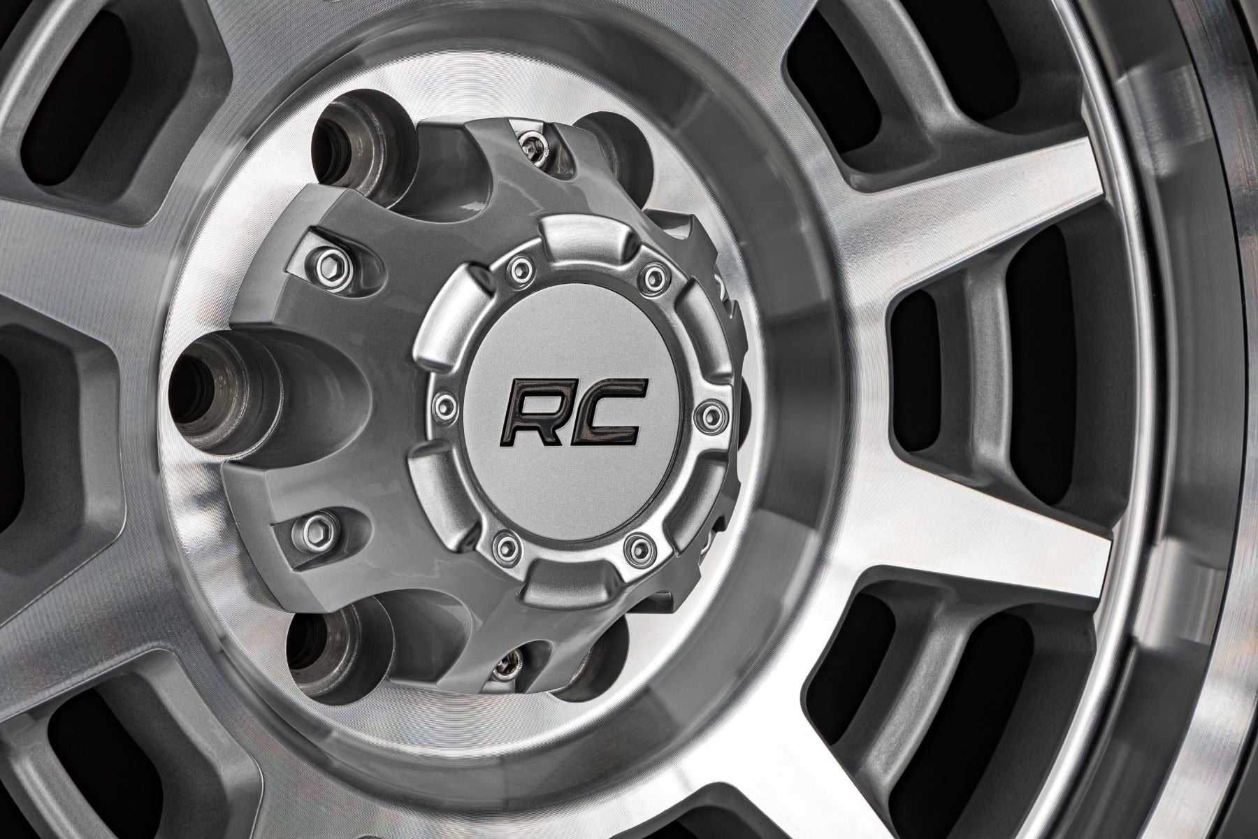 Rough Country 85 Series Wheel | Simulated Beadlock | Full Machine | 17x9 | 5x5 | -12mm