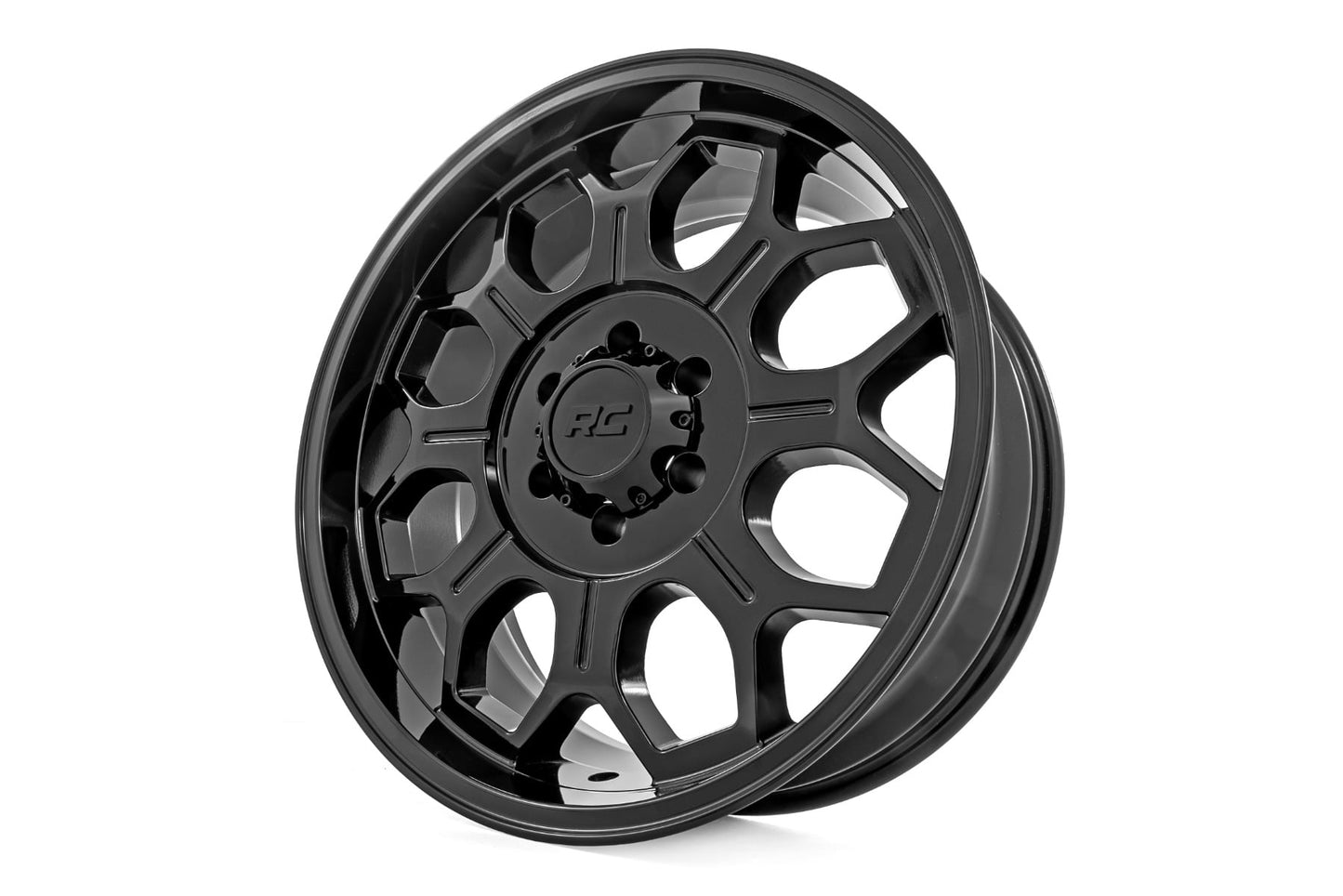 Rough Country 77 Series Wheel | One-Piece | Semi Gloss Black | 20x9 | 6x5.5 | +18mm