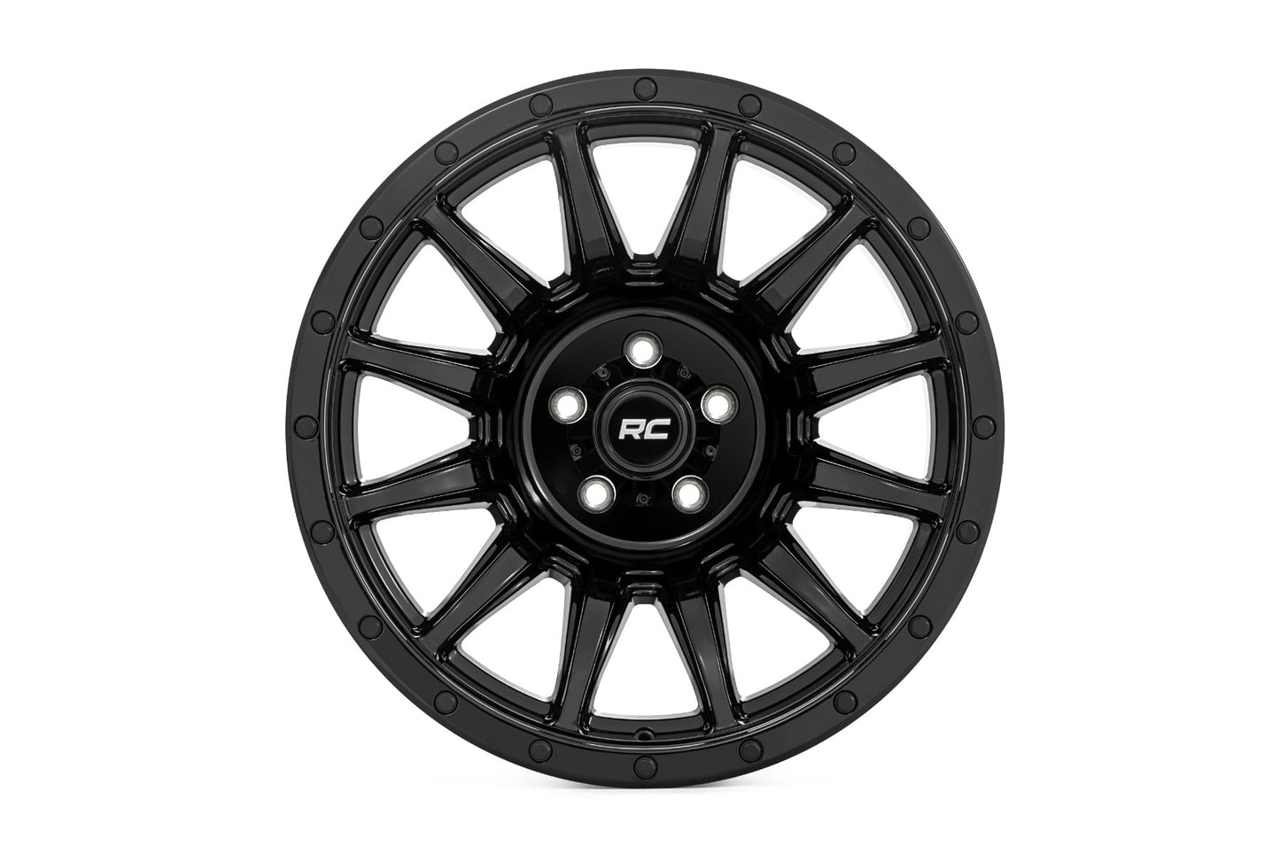 Rough Country 90 Series Wheel | One-Piece | Gloss Black | 20x10 | 6x5.5 | -19mm