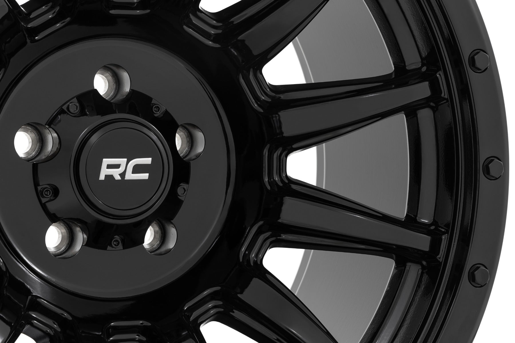 Rough Country 90 Series Wheel | One-Piece | Gloss Black | 20x9 | 6x5.5 | 0mm