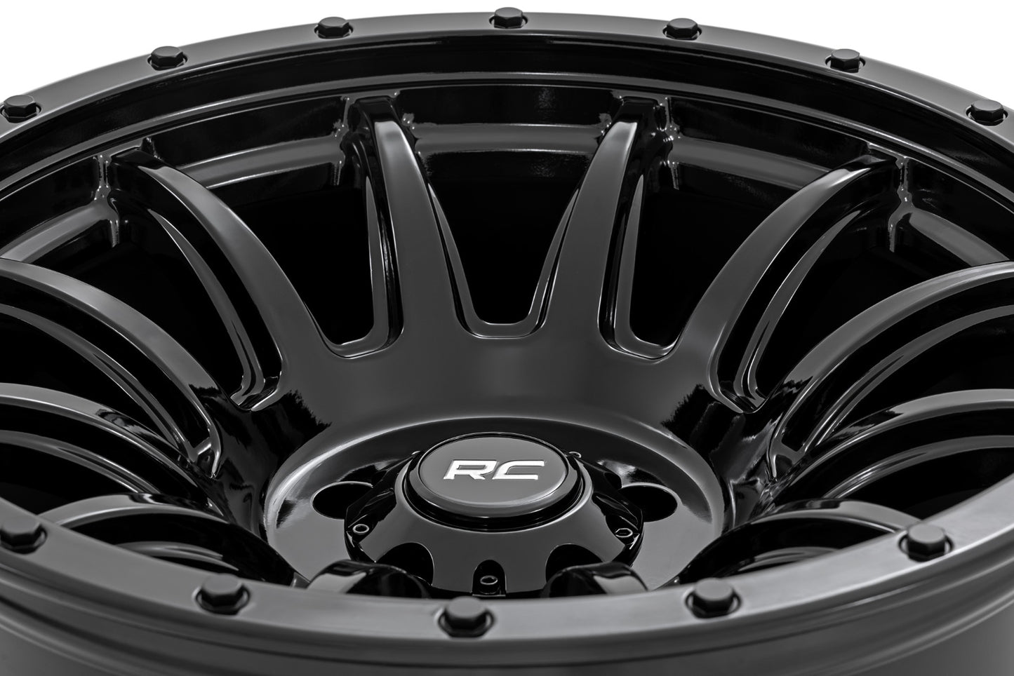 Rough Country 90 Series Wheel | One-Piece | Gloss Black | 20x9 | 6x5.5 | 0mm