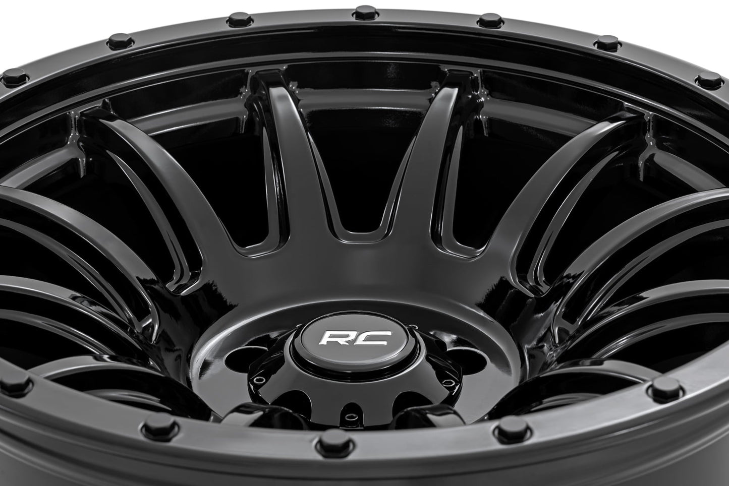 Rough Country 90 Series Wheel | One-Piece | Gloss Black | 20x9 | 6x5.5 | -12mm