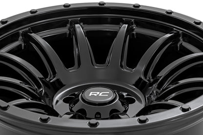 Rough Country 90 Series Wheel | One-Piece | Gloss Black | 20x9 | 6x5.5 | -12mm