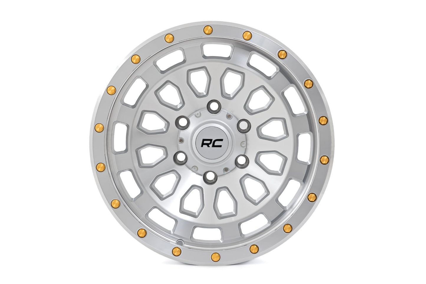 Rough Country 87 Series Wheel | Simulated Beadlock | Full Machine | 17x8.5 | 5x5 | +0mm