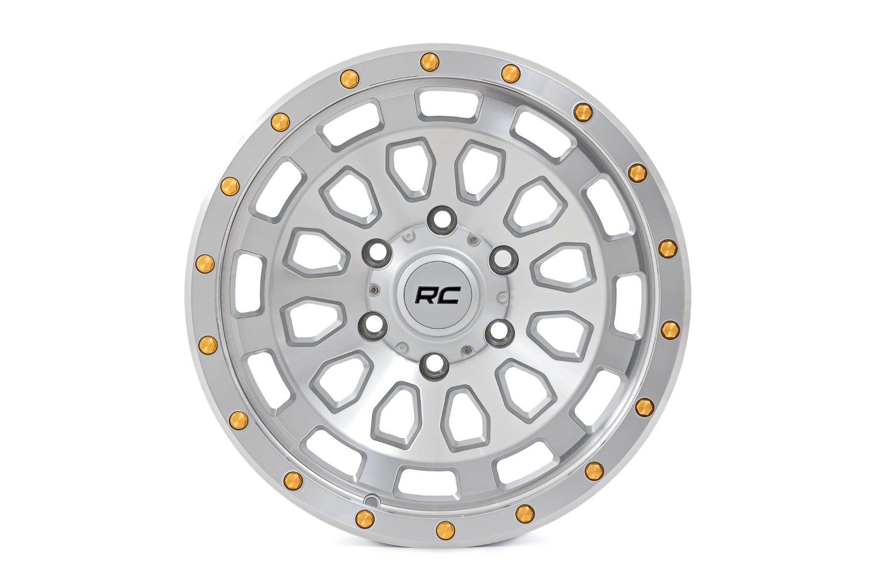 Rough Country 87 Series Wheel | Simulated Beadlock | Full Machine | 17x8.5 | 5x5 | +0mm