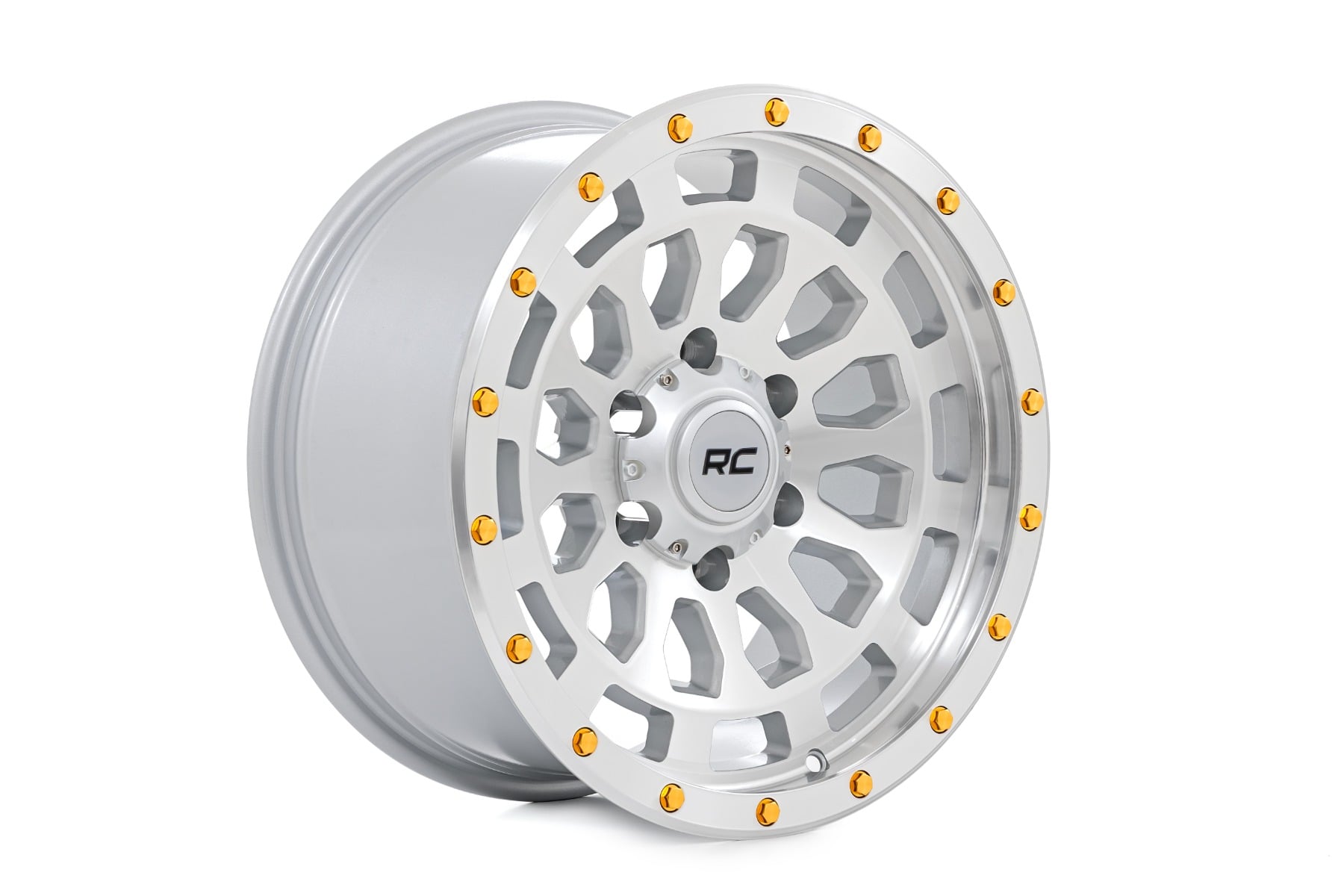 Rough Country 87 Series Wheel | Simulated Beadlock | Full Machine | 17x8.5 | 5x5 | +0mm