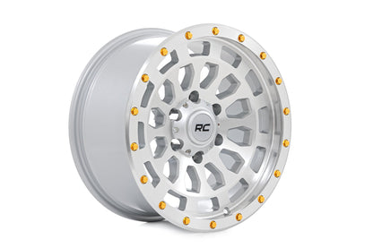 Rough Country 87 Series Wheel | Simulated Beadlock | Full Machine | 17x8.5 | 5x5 | +0mm