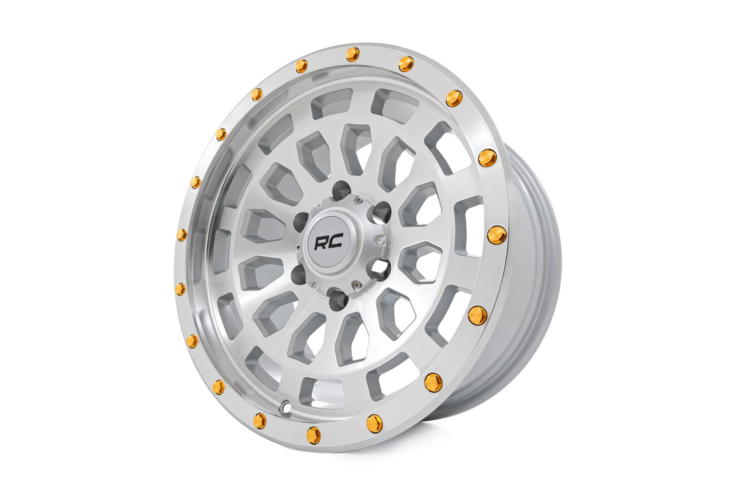 Rough Country 87 Series Wheel | Simulated Beadlock | Full Machine | 17x8.5 | 5x5 | +0mm
