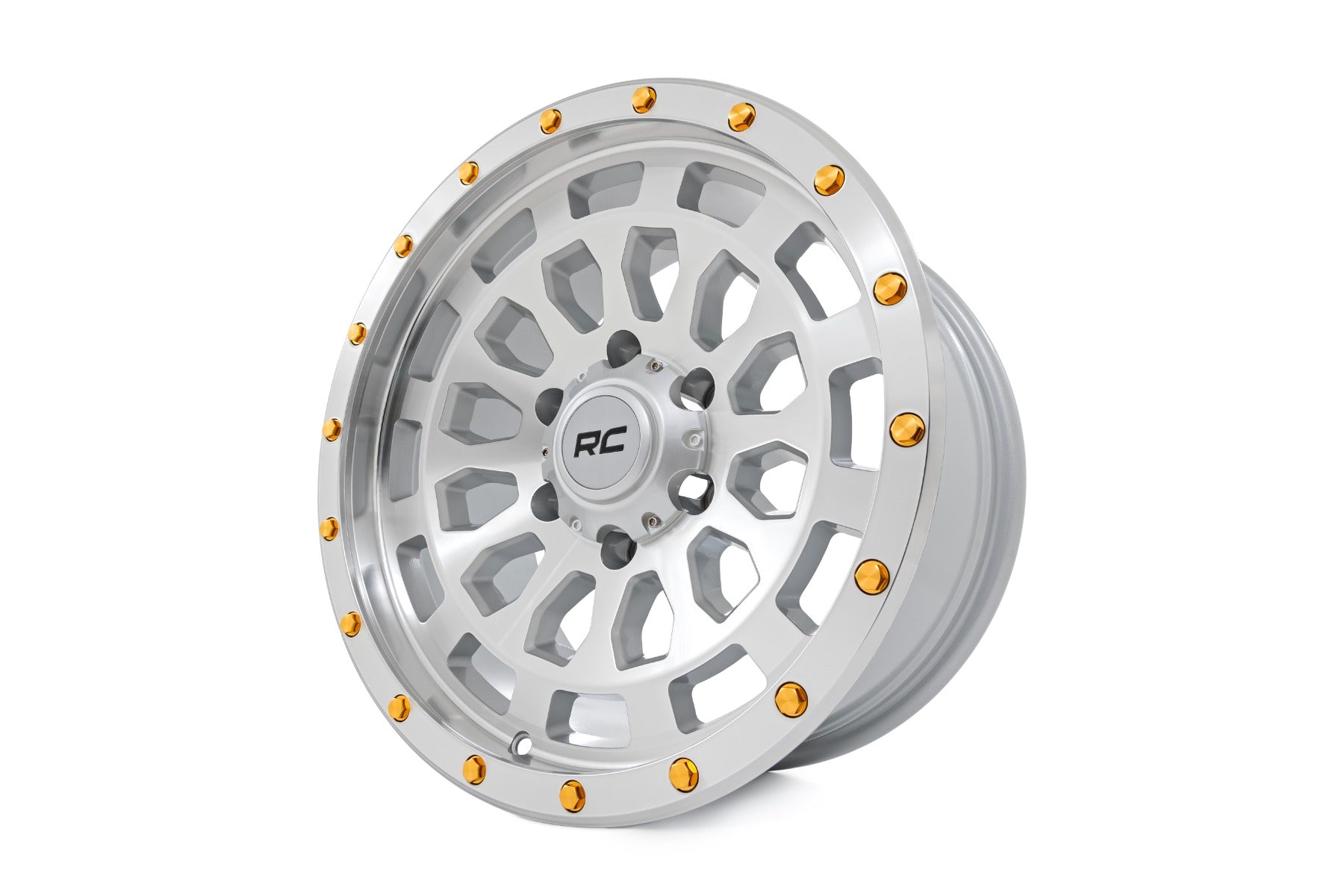 Rough Country 87 Series Wheel | Simulated Beadlock | Full Machine | 17x8.5 | 5x5 | +0mm