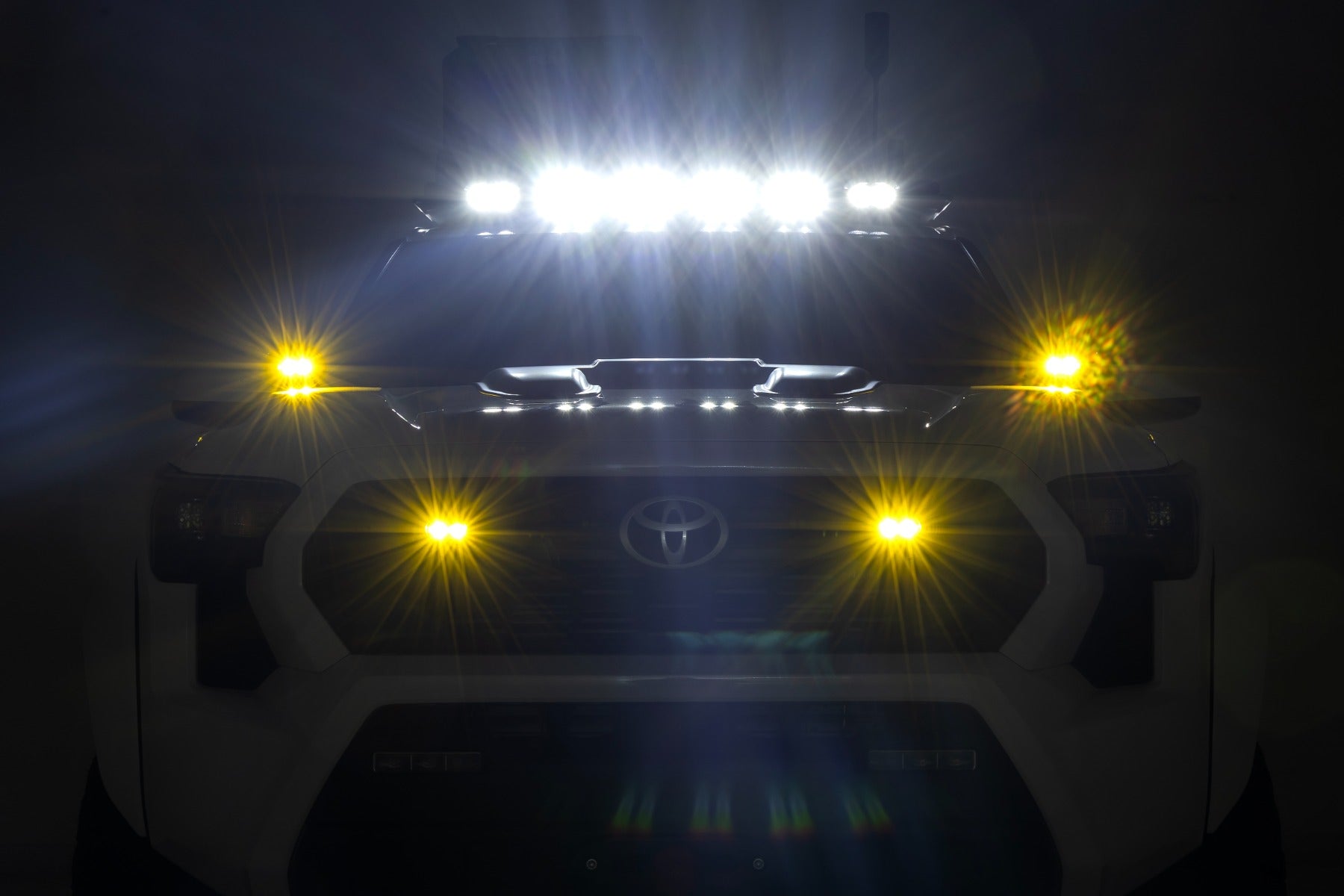 3x1.75 Inch Black Series | Yellow | LED Slim Aux | SAE Fog | Pair