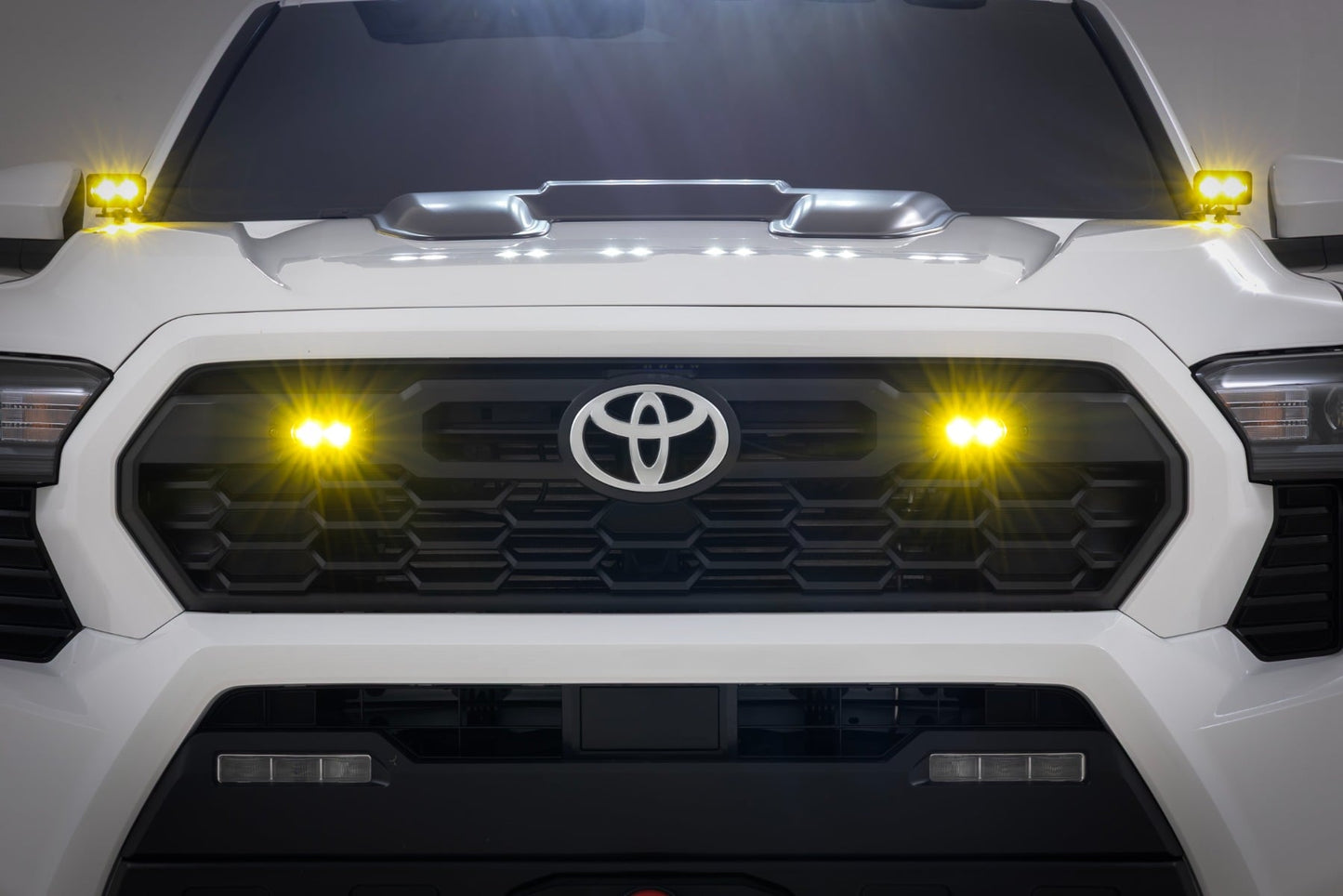 3x1.75 Inch Black Series | Yellow | LED Slim Aux | SAE Fog | Flush Mount | Pair