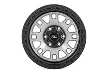 Rough Country 82 Series Wheel | One-Piece | Machined Semi Gloss Black | 17x9 | 6x5.5 | -12mm