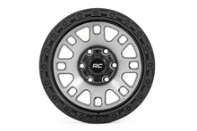 Rough Country 82 Series Wheel | One-Piece | Machined Semi Gloss Black | 15x8 | 5x4.5 | -19mm