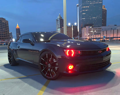 Oracle 14-15 Chevrolet Camaro Non-RS LED Round Style Headlight Halo Kit - Green